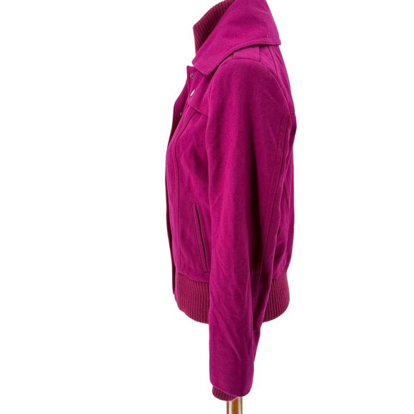 New York & Company Womens Fuchsia Wool Blend Jacket Size S - Picture 3 of 10